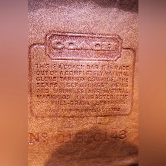 Vintage Coach Court Bag #9870 British Tan Leather | USA Made - Picture 14 of 14